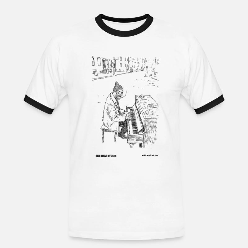  differnce - Männer Kontrast-T-Shirt - Weiß/Schwarz