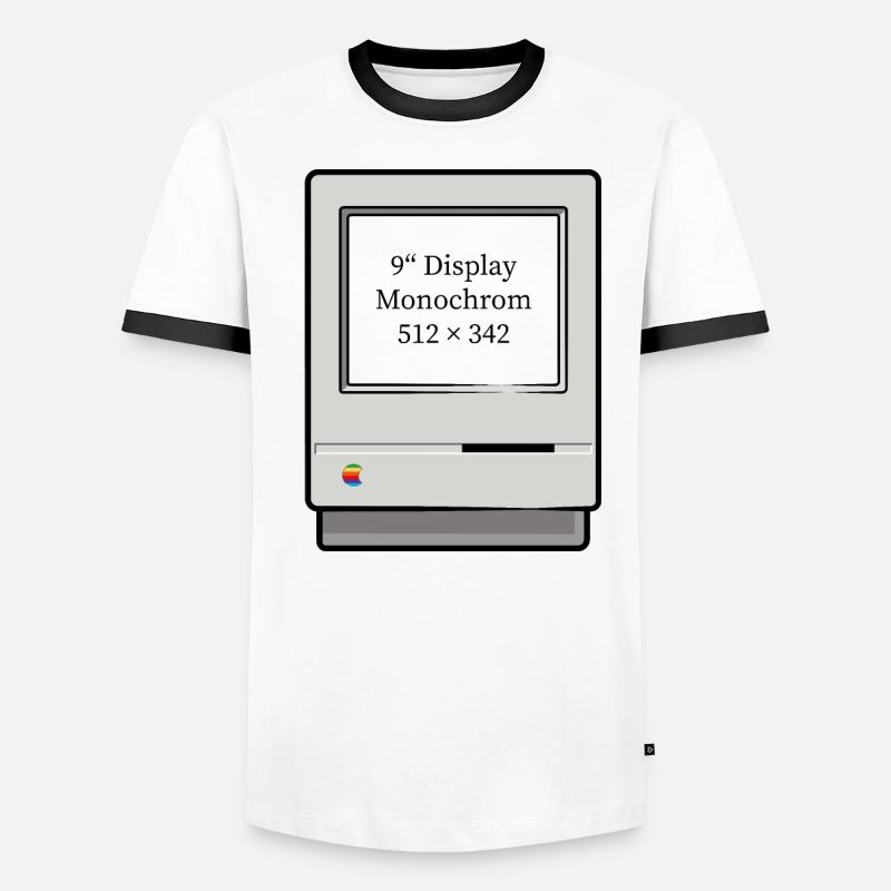 Computer Classic IT - alter Comuter - Männer Kontrast-T-Shirt - Weiß/Schwarz