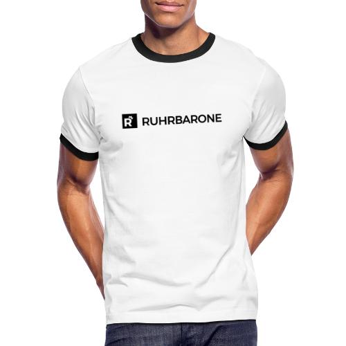 Ruhrbarone-Logo Schwarz - Männer Kontrast-T-Shirt