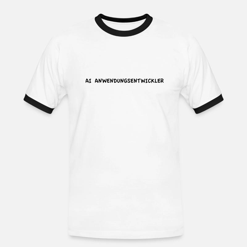 AI Application Developer - Men's Ringer Shirt - white/black
