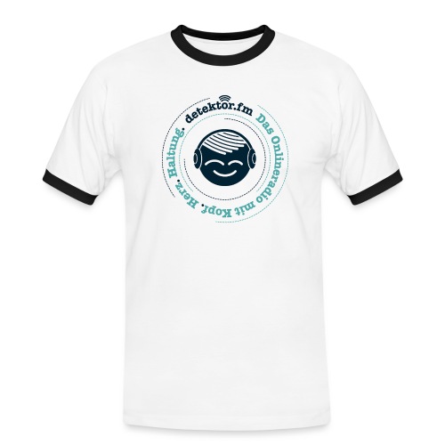 Radio mit KopfHerzHaltung - Männer Kontrast-T-Shirt