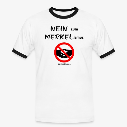 NEIN zum MERKELismus - Männer Kontrast-T-Shirt