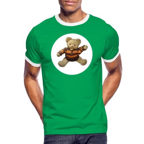 Teddybär - orange braun - Retro Vintage - Bär - Männer Kontrast-T-Shirt