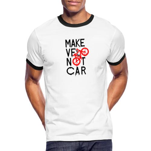 MAKE VÉLO NOT CAR ! (cyclisme) - T-shirt contrasté Homme