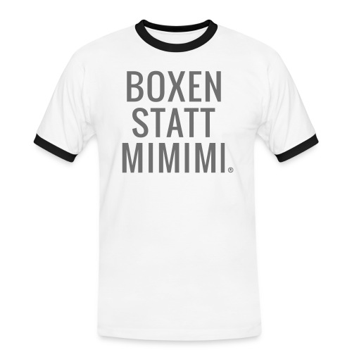Boxen statt Mimimi® - grau - Männer Kontrast-T-Shirt