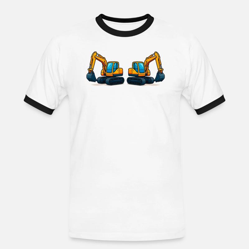 bagger comic 2 - Männer Kontrast-T-Shirt - Weiß/Schwarz