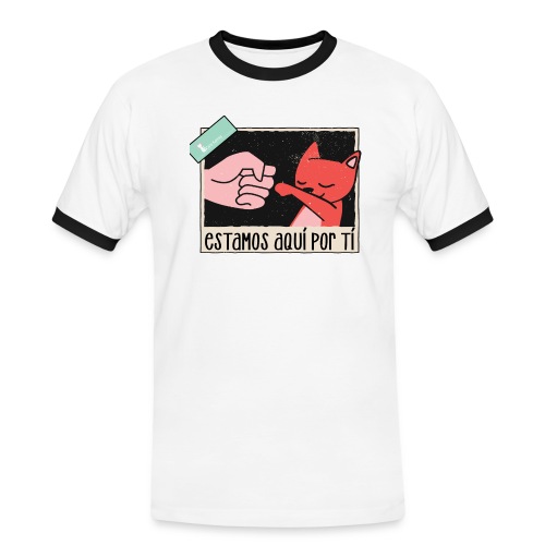 CATS KARMA - Männer Kontrast-T-Shirt