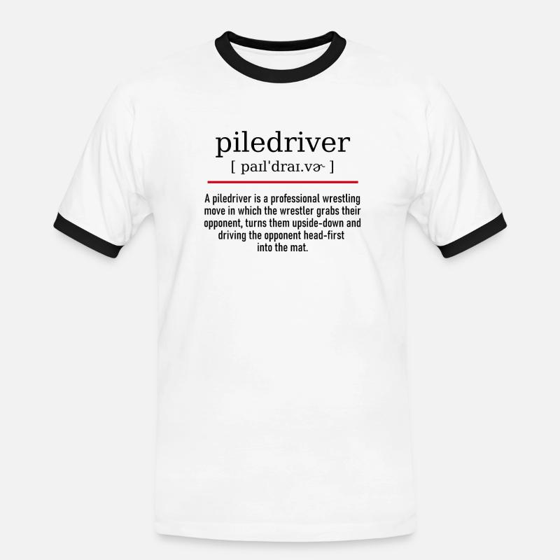 piledriver - spelling and description - Männer Kontrast-T-Shirt - Weiß/Schwarz