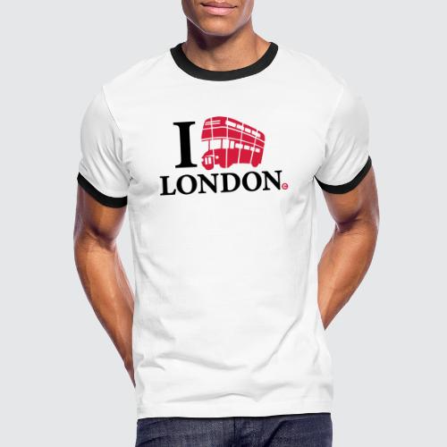 I love (Double-decker bus) London - Men's Ringer Shirt
