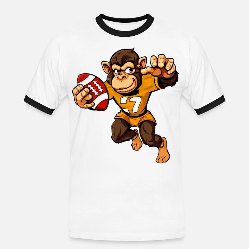 Monkeys Rugby - Men's Ringer Shirt - white/black