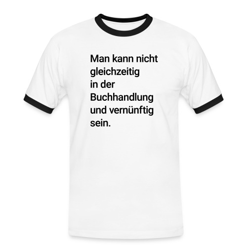 Bookaholic - Männer Kontrast-T-Shirt