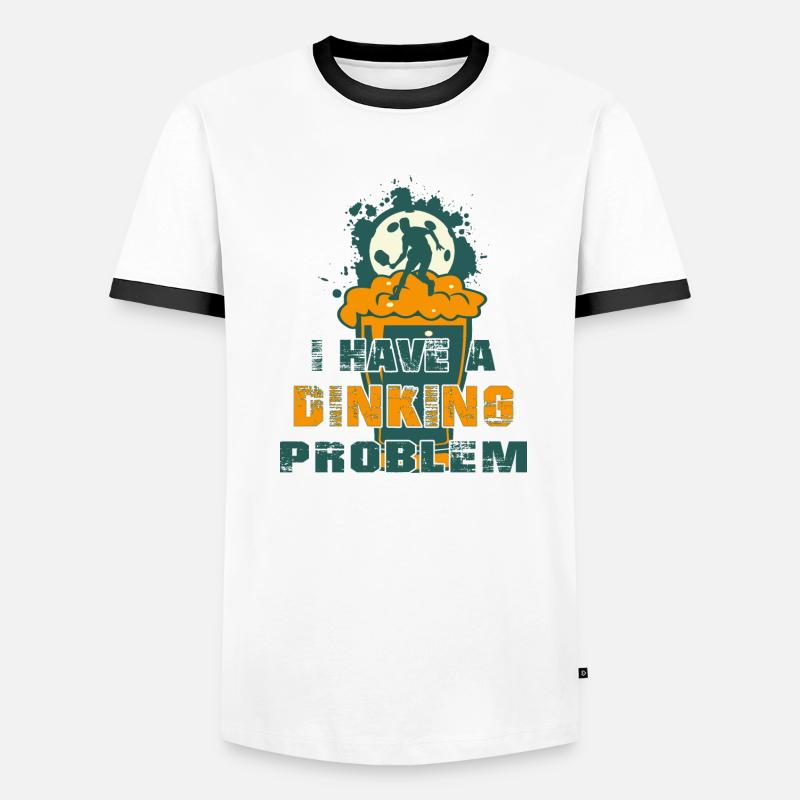 I Have a Dinking Problem - Men's Ringer Shirt - white/black