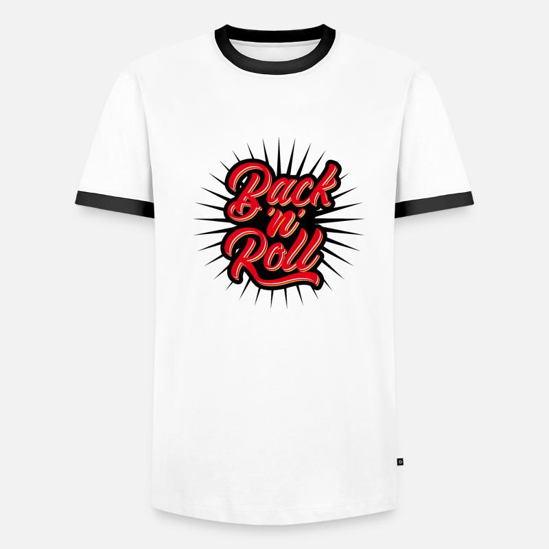 Back n Roll - Backen, Bäcker - Männer Kontrast-T-Shirt - Weiß/Schwarz