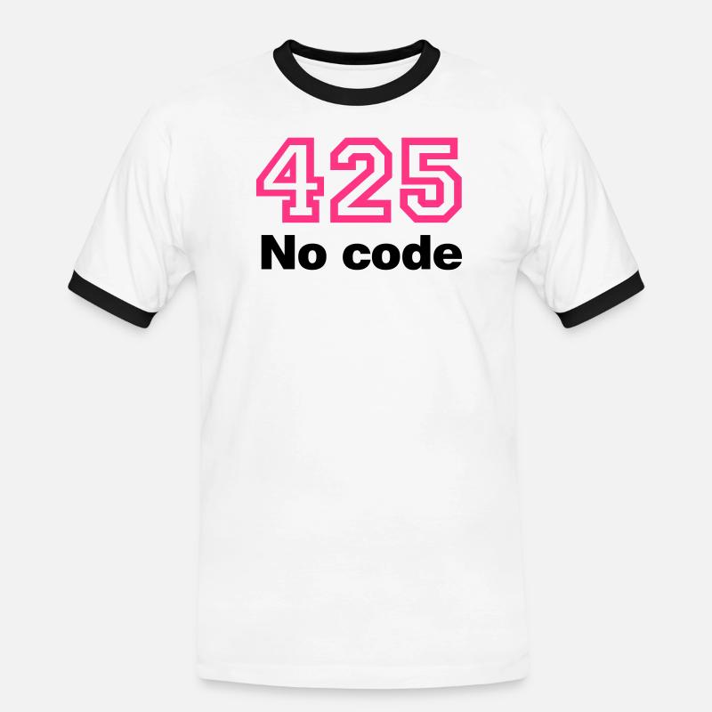 Error 425 No Code - Männer Kontrast-T-Shirt - Weiß/Schwarz