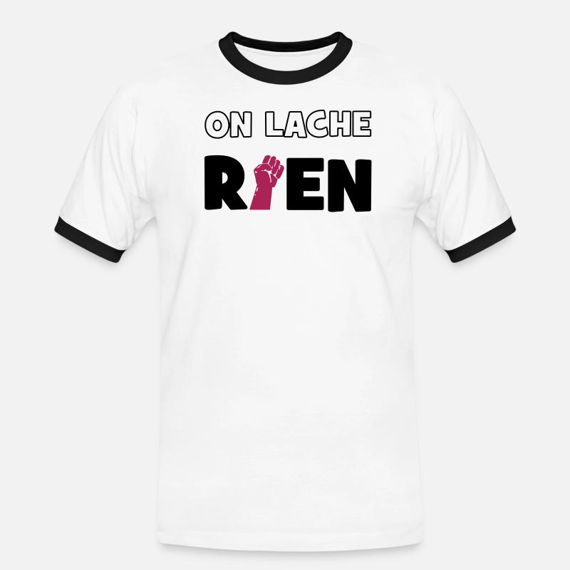 We loose nothing! - Men's Ringer Shirt - white/black