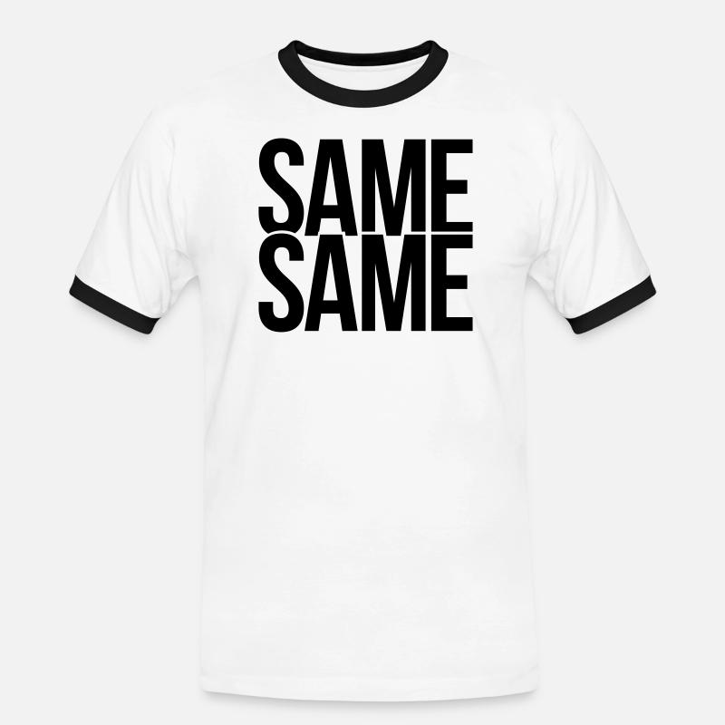 same same - Men's Ringer Shirt - white/black