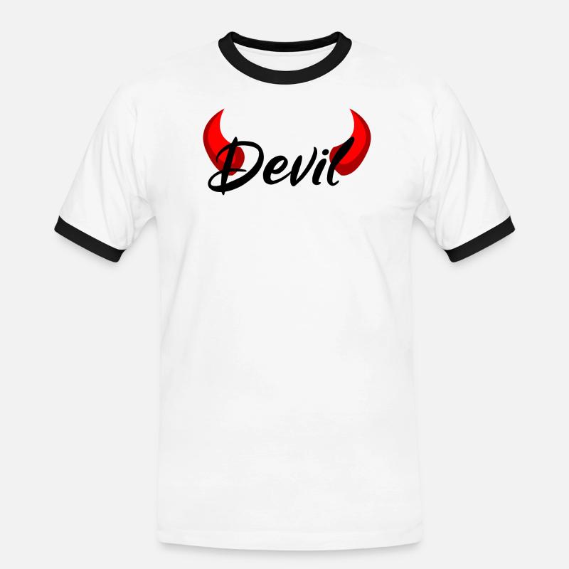 I'm a Devil - Devil - Men's Ringer Shirt - white/black
