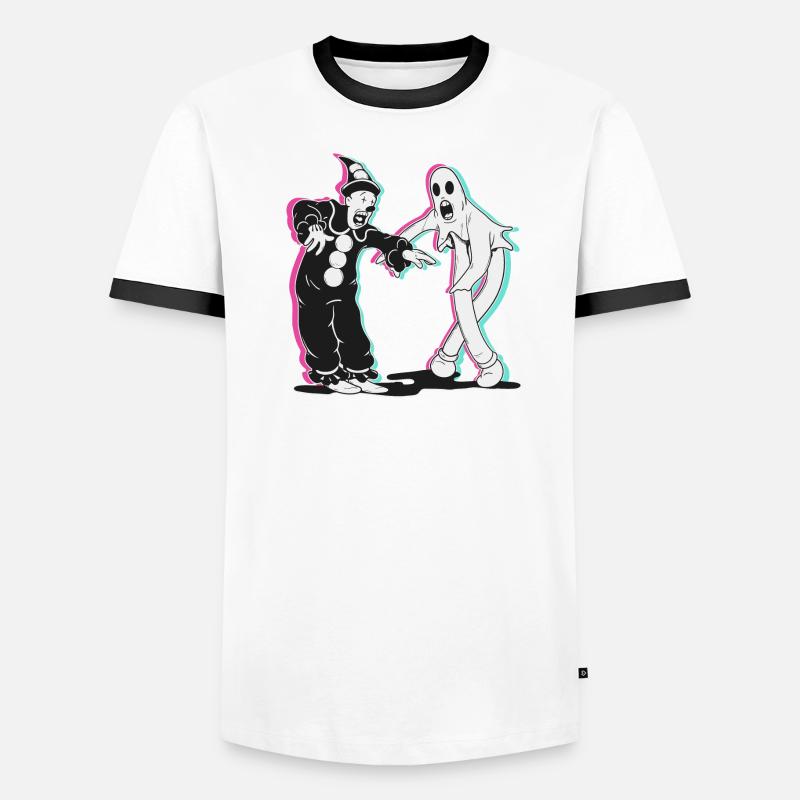 ghost e clown danza - Maglietta Contrast da uomo - bianco/nero
