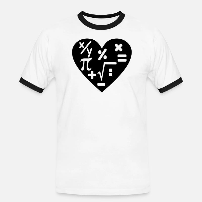 Math arithmetic - Men's Ringer Shirt - white/black