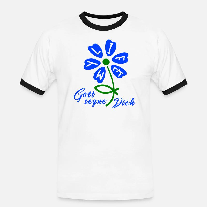 God bless you - Men's Ringer Shirt - white/black