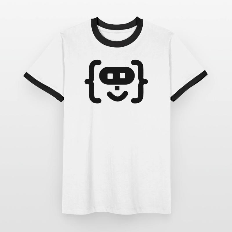 Hacker-Programmierer-Code-Logo Männer Kontrast-T-Shirt