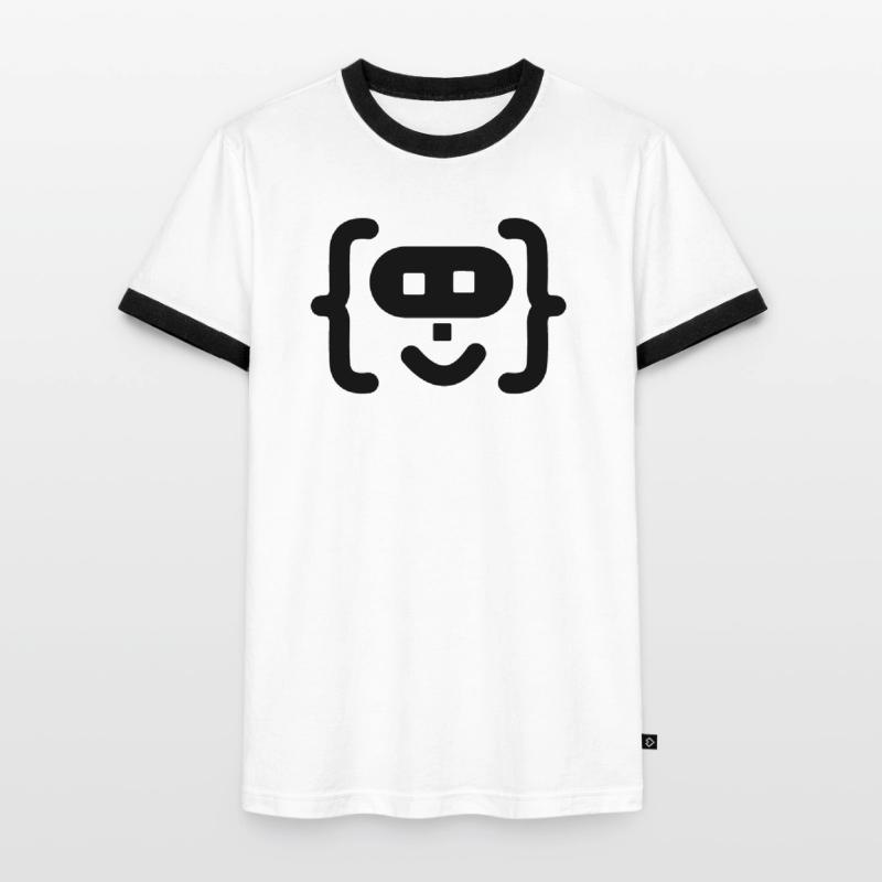 Hacker-Programmierer-Code-Logo Männer Kontrast-T-Shirt