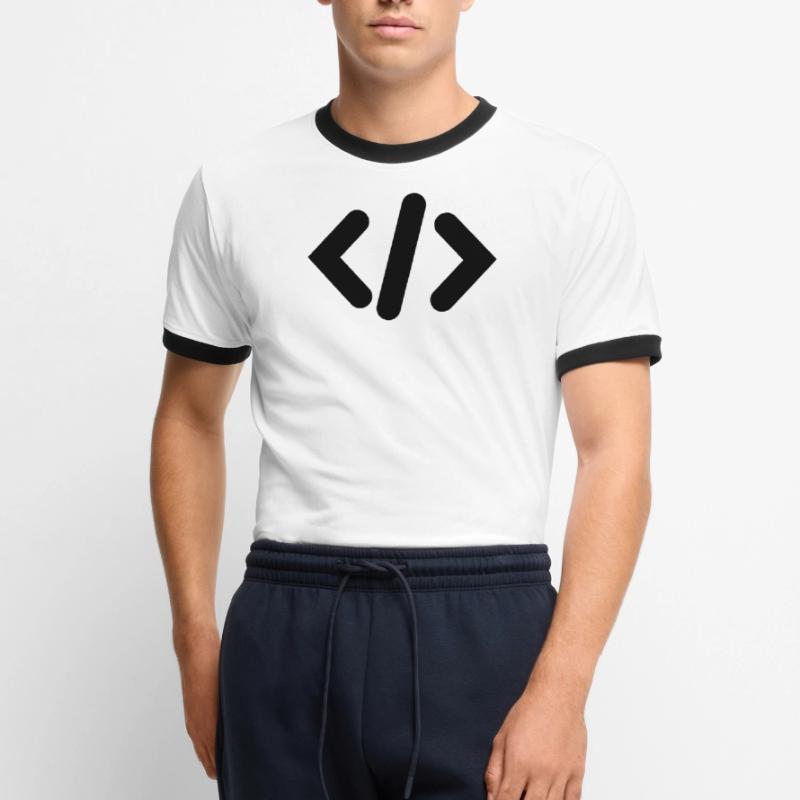 programmeur Code Mannen contrastshirt