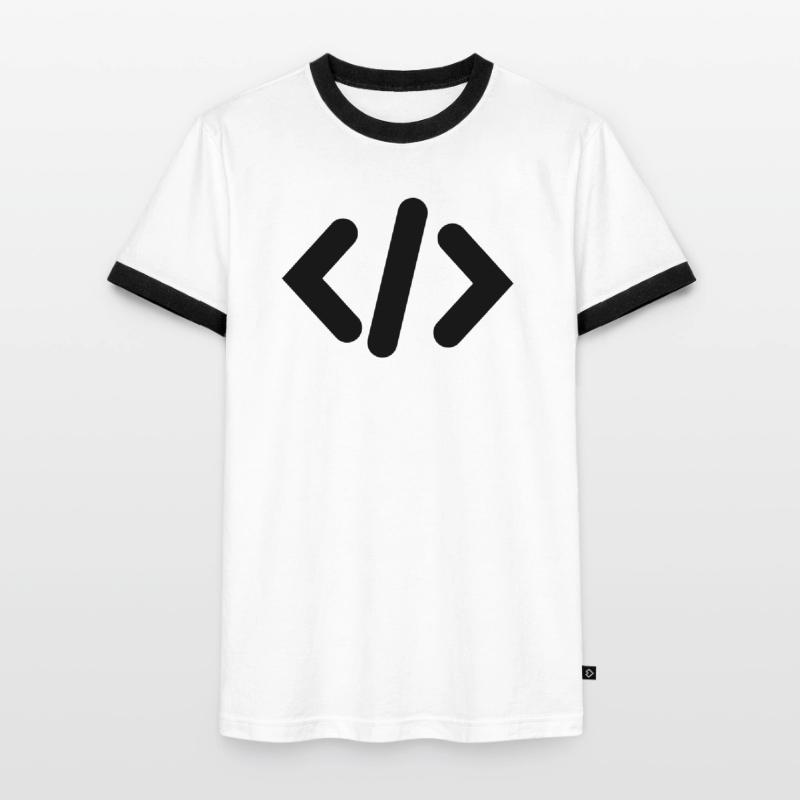programmeur Code Mannen contrastshirt