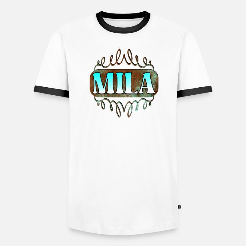 Regali onomastici per Mila - Figlia - Maglietta Contrast da uomo - bianco/nero