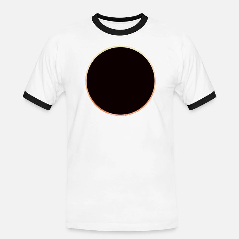 Solar eclipse - Men's Ringer Shirt - white/black
