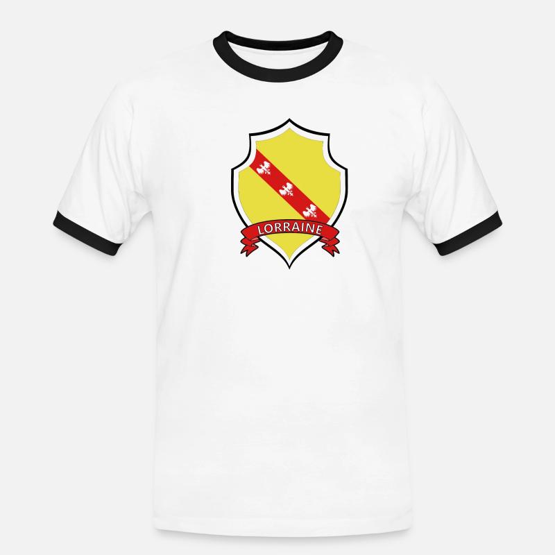 Lorraine - Men's Ringer Shirt - white/black