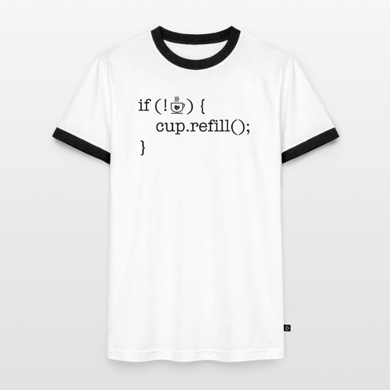 Coffee code software developer humor Men's Ringer Shirt