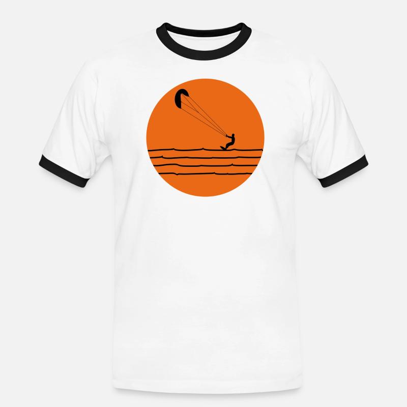 Kitesurfing - Men's Ringer Shirt - white/black