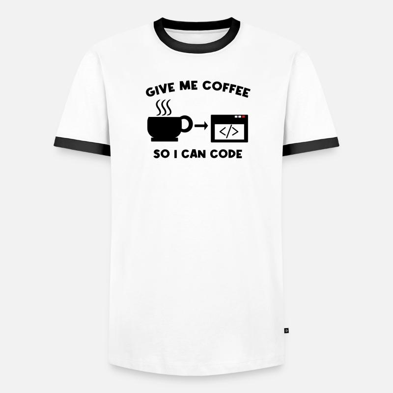 Arbeiter Job Karriere Coder Statement Erfolg - Männer Kontrast-T-Shirt - Weiß/Schwarz