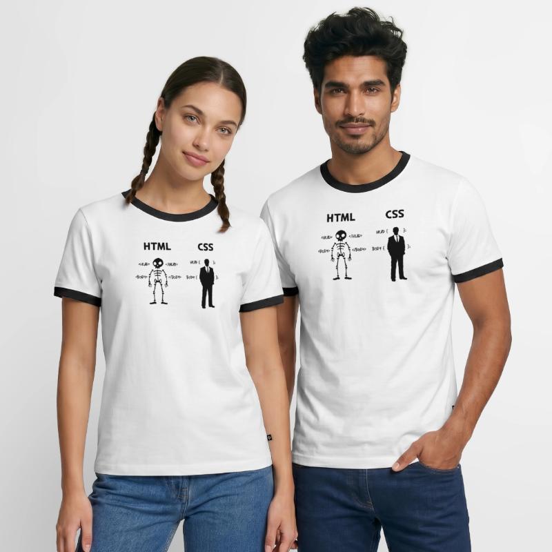 Développeur Programmeur Coden Code de script CSS T-shirt contrasté Homme