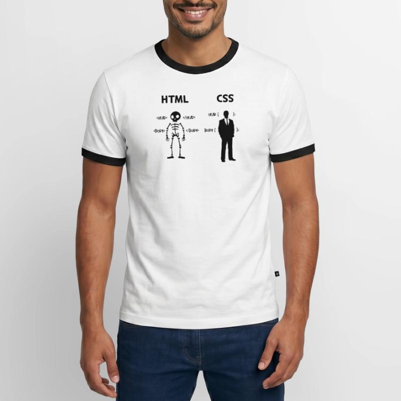 Développeur Programmeur Coden Code de script CSS T-shirt contrasté Homme