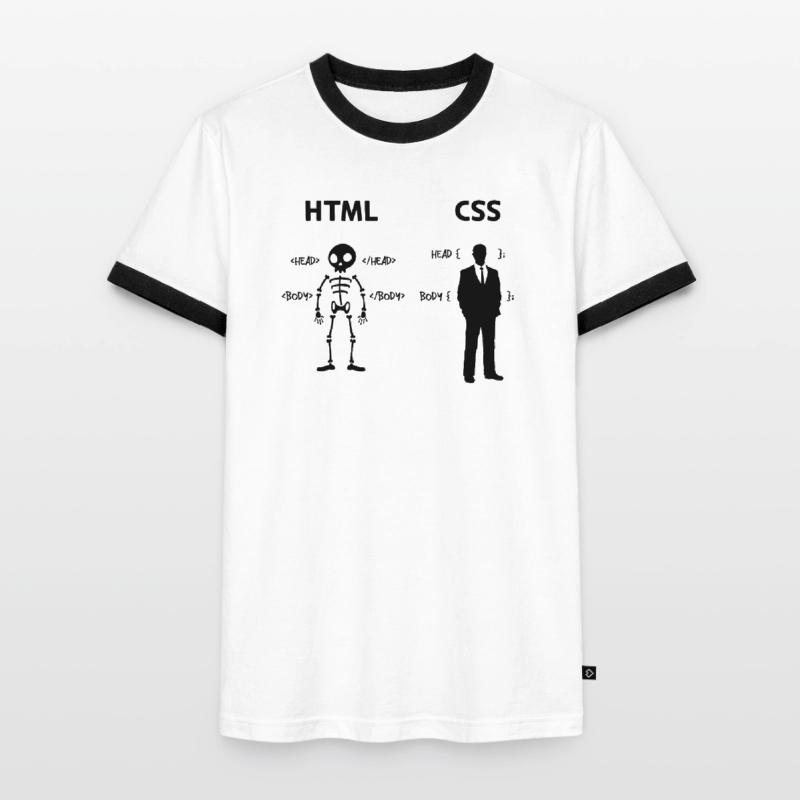 Développeur Programmeur Coden Code de script CSS T-shirt contrasté Homme