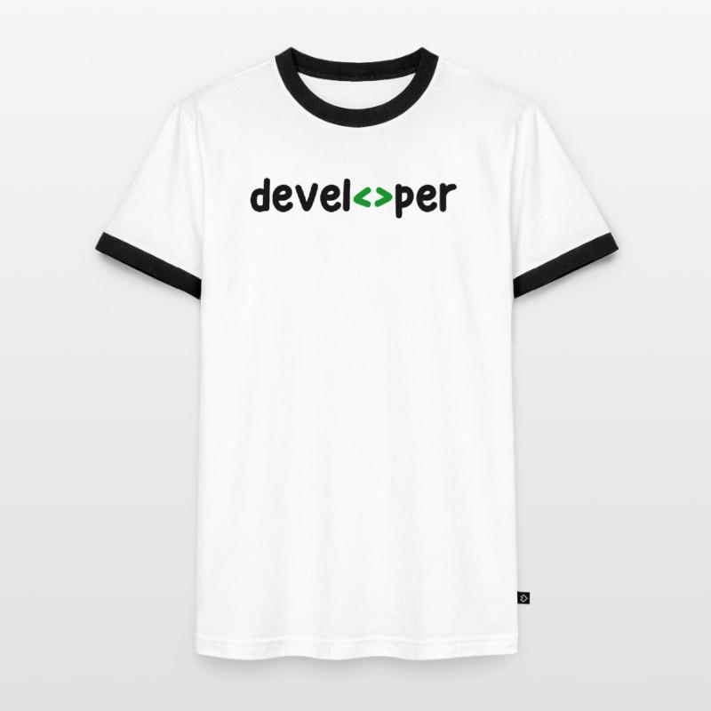Developer Spruch Coden Softwareentwickler Nerd Men's Ringer Shirt