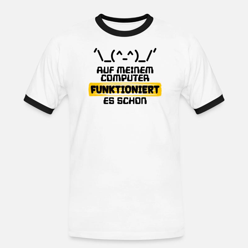 Erklæring om udviklererklæring Kode Scripting Programmør - Herre kontrast-T-shirt - hvid/sort