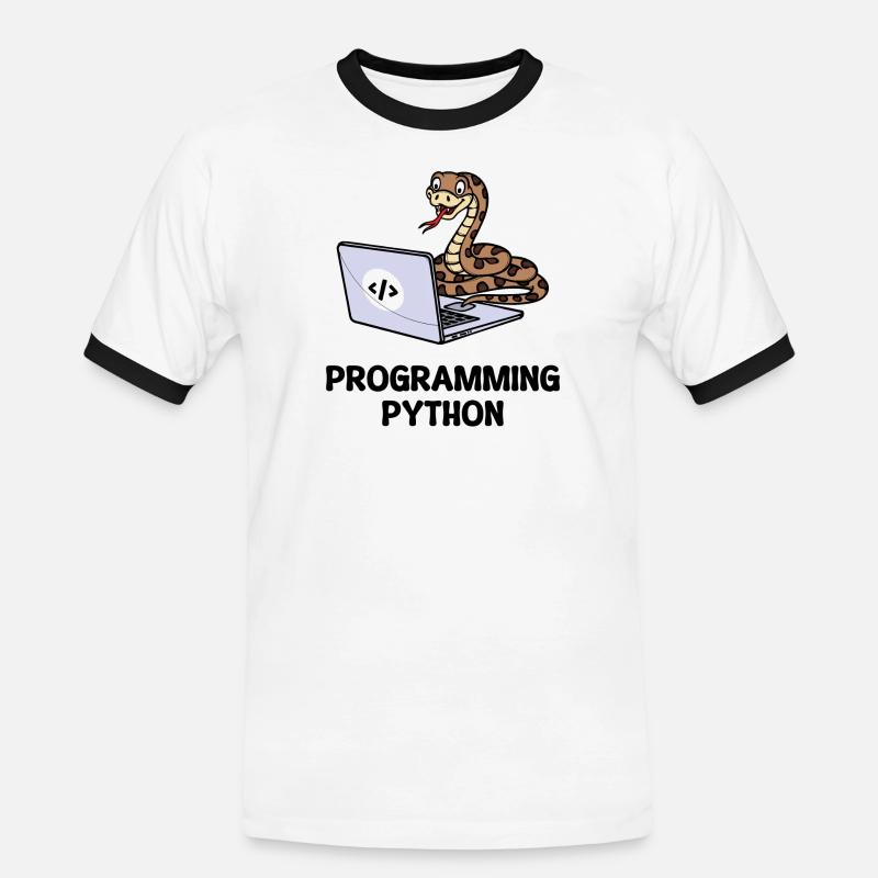 Developer Funny Sayings Programmer Computer - Men's Ringer Shirt - white/black