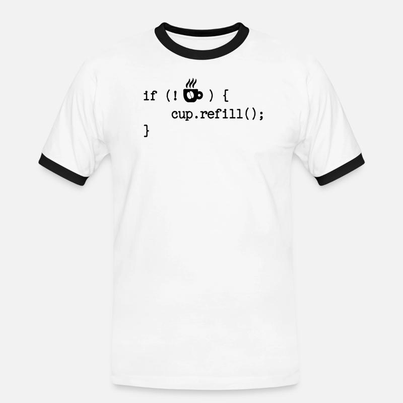Developer Programmierer Code Webentwickler Debug - Männer Kontrast-T-Shirt - Weiß/Schwarz
