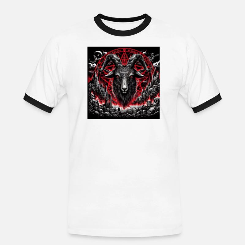 Billy goat - Men's Ringer Shirt - white/black