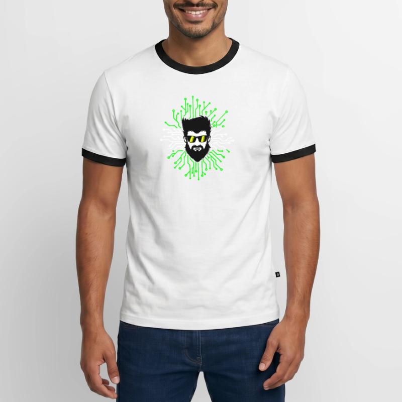 Computerfreak Developer Open Source Code Skripting Männer Kontrast-T-Shirt