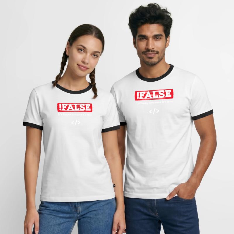 Debug Scripting Statement Développeur Code Nerd T-shirt contrasté Homme