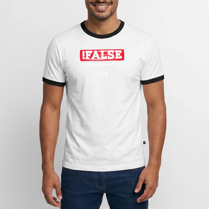 Debug Scripting Statement Développeur Code Nerd T-shirt contrasté Homme