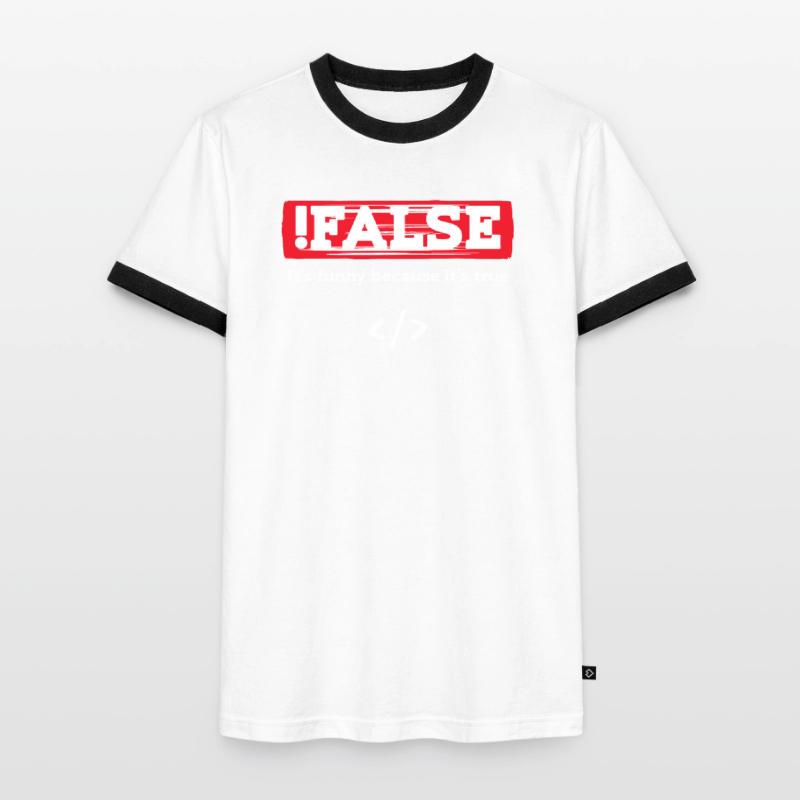 Debug Scripting Statement Développeur Code Nerd T-shirt contrasté Homme