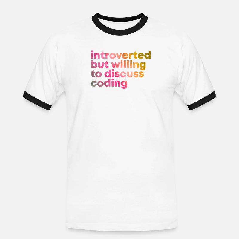 Coding Coding Coding - Men's Ringer Shirt - white/black