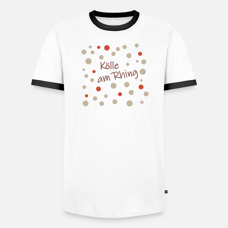 Kölle am Rhing - Männer Kontrast-T-Shirt - Weiß/Schwarz