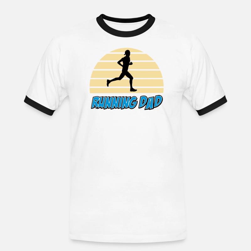 Running dad - Men's Ringer Shirt - white/black