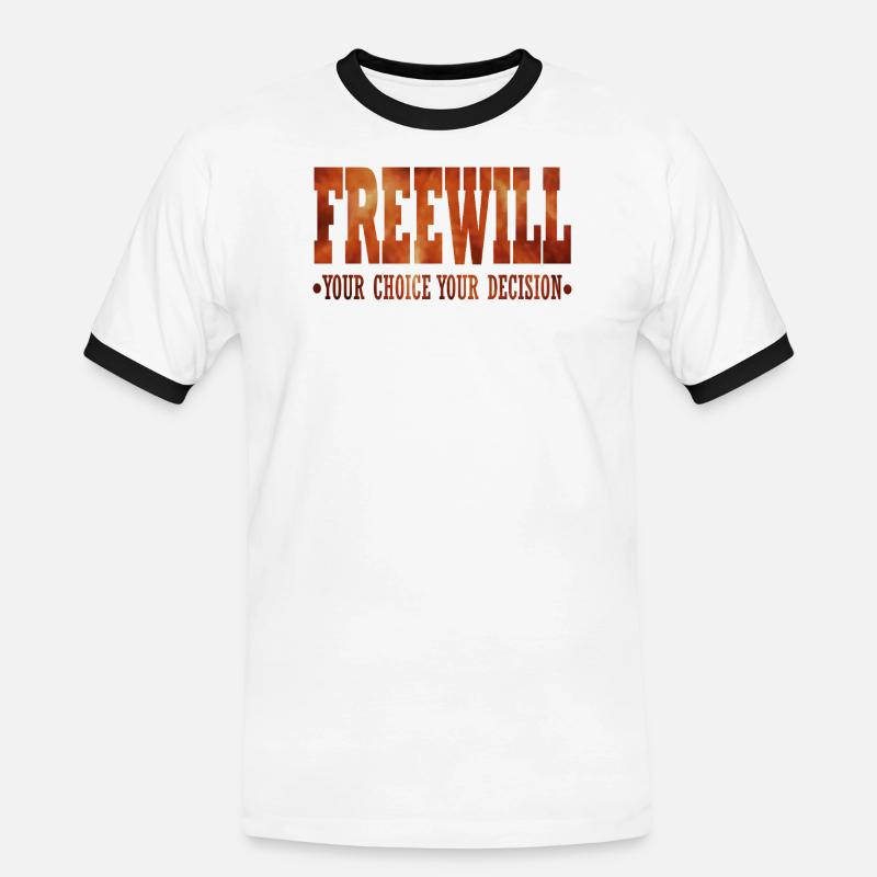 FreeWill - Men's Ringer Shirt - white/black